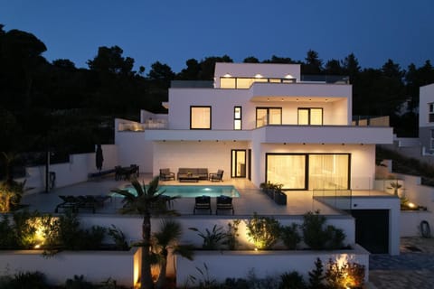 Property building, Night, Pool view