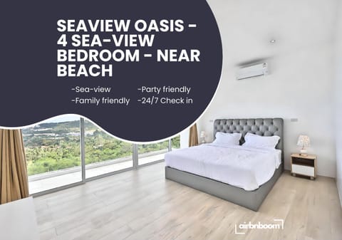 Bed, Natural landscape, Photo of the whole room, Bedroom, Text overlay, Sea view