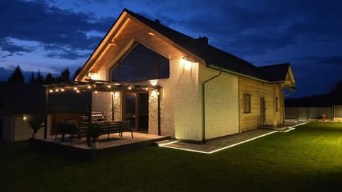 Property building, Night, Garden, Garden, Garden view