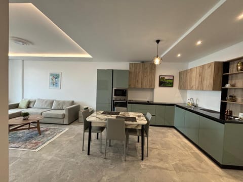 Kitchen or kitchenette, Living room, Dining area