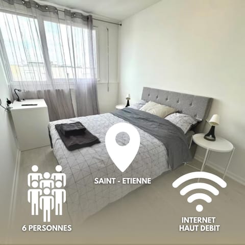 Grand Appartement 3 Chambres Bureau - PartDieu Apartment in Villeurbanne