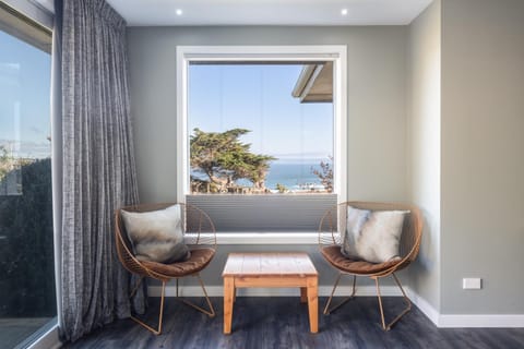 Living room, Seating area, Sea view