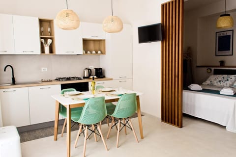 Living room, kitchen