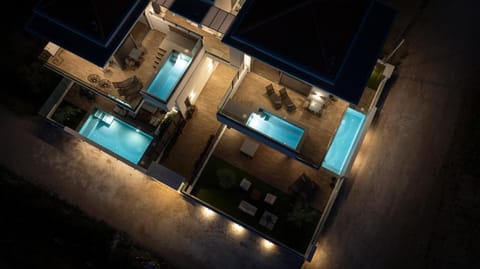Patio, Night, View (from property/room), Pool view, Swimming pool