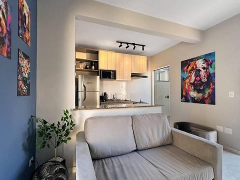 Kitchen or kitchenette, Living room, Seating area, oven, stove