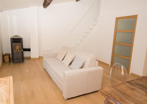 Living room, fireplace