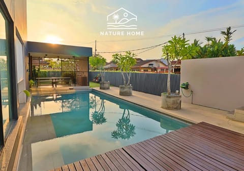 Swimming pool, Sunset