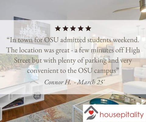 Cozy 2 BR in Short North Convenient Parking Apartment in Short North