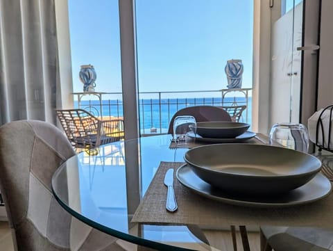 View (from property/room), Living room, Seating area, Sea view