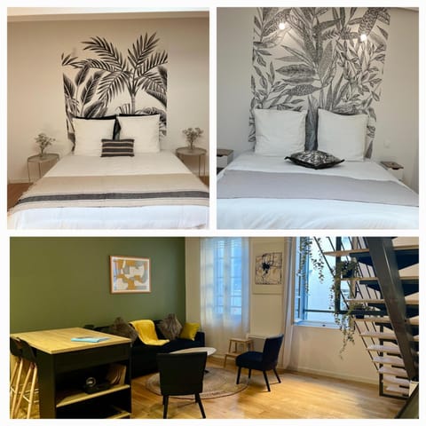 Bed, Seating area