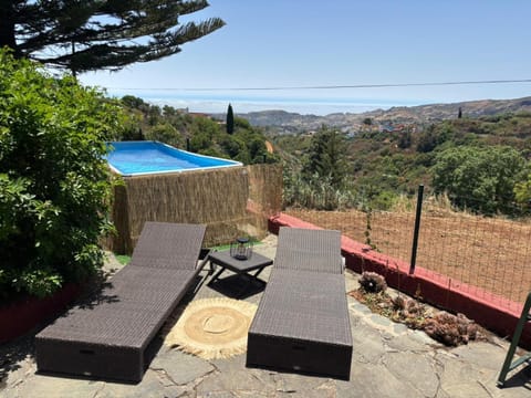 Property building, Living room, Swimming pool