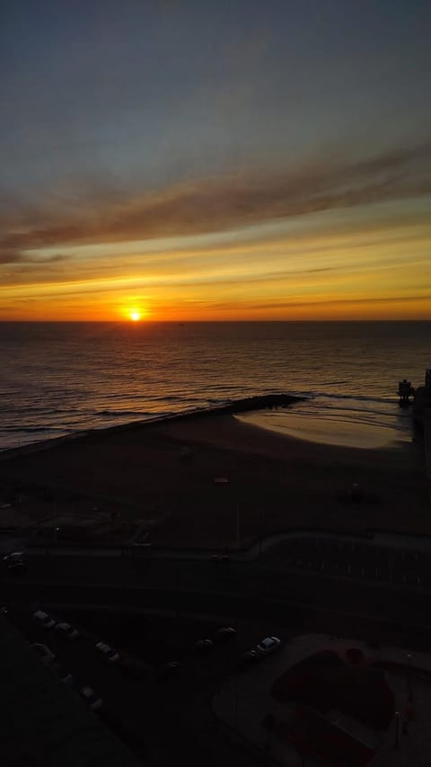 Beach, Sea view, Sunset