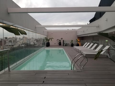 Solarium, Pool view, Swimming pool, sunbed