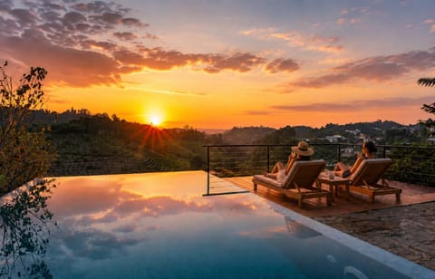 Natural landscape, Pool view, Swimming pool, Sunrise, Sunset