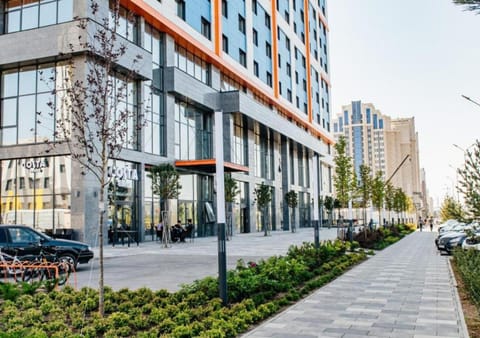 Property building, City view, Street view, Parking