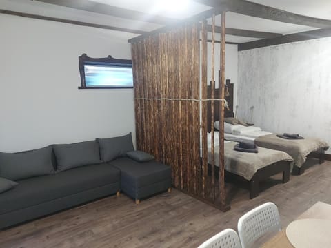 Bed, TV and multimedia, Living room, Seating area