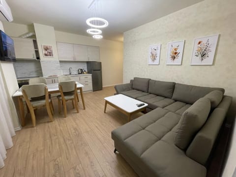 TV and multimedia, Kitchen or kitchenette, Living room, Seating area, Dining area, stove, air conditioner