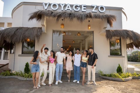 Property building, group of guests
