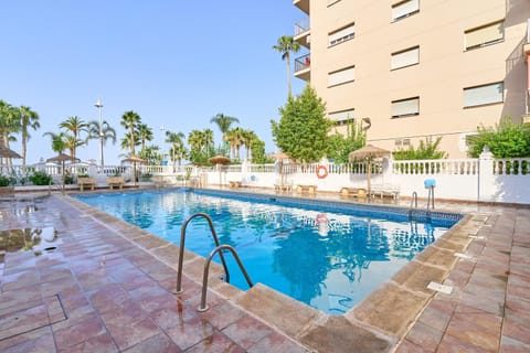 Property building, Living room, Swimming pool