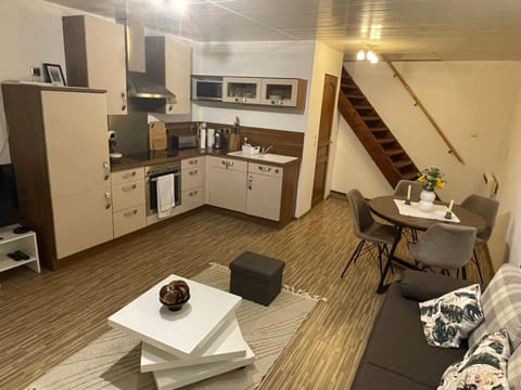 Kitchen or kitchenette, Living room, Dining area