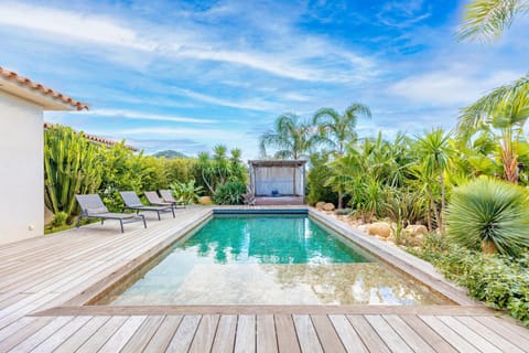 Natural landscape, Garden, Pool view