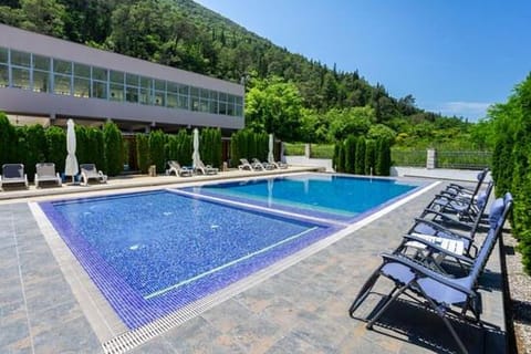 Natural landscape, Mountain view, Swimming pool, sunbed