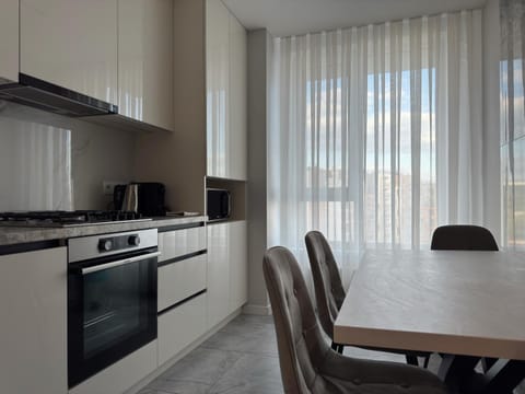 Kitchen or kitchenette, Dining area, oven, stove