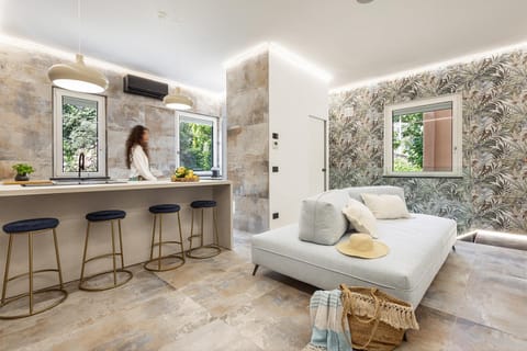 Kitchen or kitchenette, Living room, Dining area