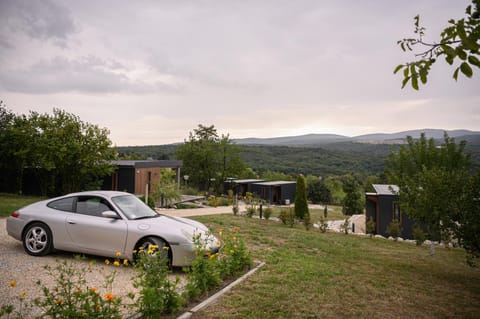 Day, Natural landscape, Mountain view, Parking