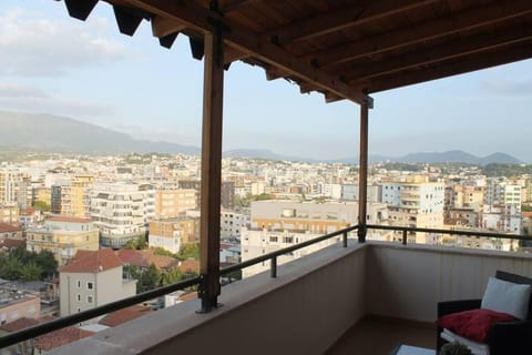 Property building, Day, Natural landscape, View (from property/room), Balcony/Terrace, Seating area, City view, Mountain view