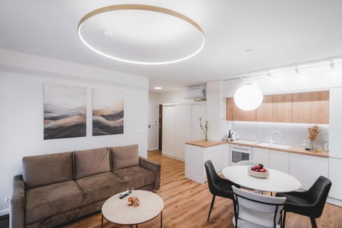 Kitchen or kitchenette, Living room, Dining area