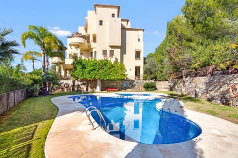 Property building, Living room, Swimming pool