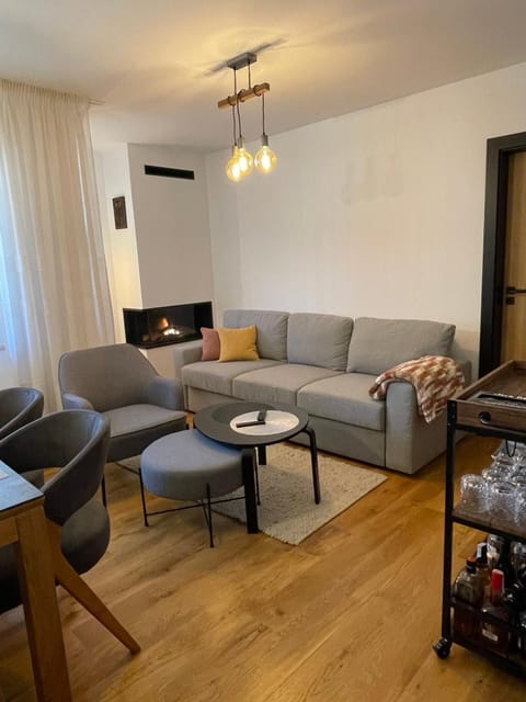 Living room, fireplace