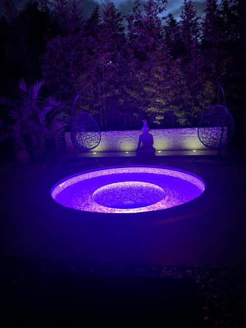 Night, Garden, Hot Tub, Garden view