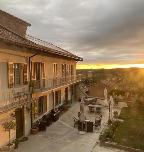 Property building, Patio, Natural landscape, View (from property/room), Balcony/Terrace, Sunset