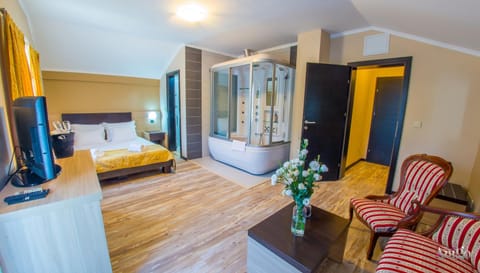 Bed, TV and multimedia, Living room, Photo of the whole room, Bedroom