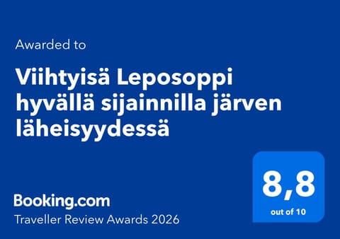 Viihtyisä Leposoppi hyvällä sijainnilla järven läheisyydessä Vacation rental in Finland