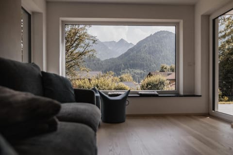 Living room, Seating area, Mountain view