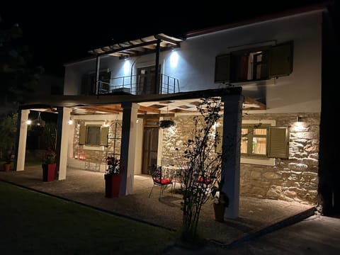 Property building, Facade/entrance, Night, Garden