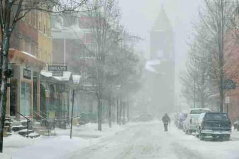 Neighbourhood, Winter, Street view
