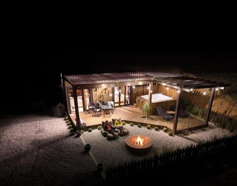 Patio, Night, Natural landscape
