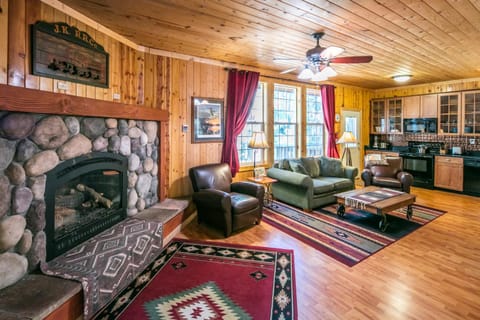 Living room, fireplace
