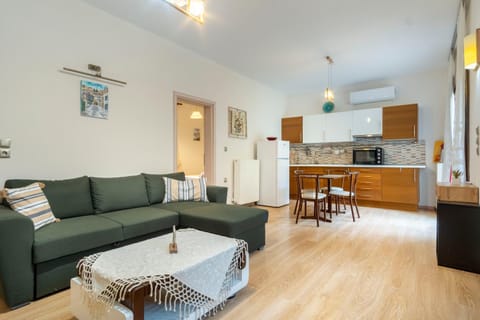 Living room, kitchen