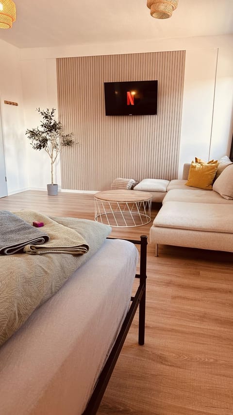 Bed, TV and multimedia, Living room, Photo of the whole room, Seating area, Evening entertainment