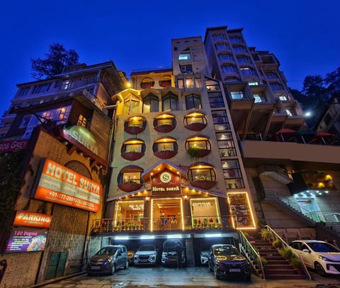 Property building, Night, Parking