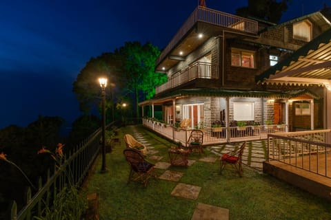 Property building, Patio, Night, Garden, View (from property/room), Balcony/Terrace, Garden view