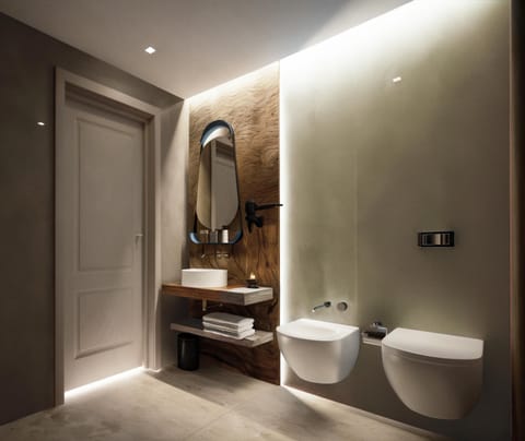 Shower, Toilet, Bathroom, bidet, towels