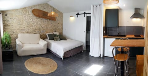 Bed, Kitchen or kitchenette, Photo of the whole room, Seating area, Dining area, Bedroom