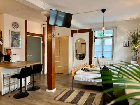 Bed, TV and multimedia, Dining area, wardrobe