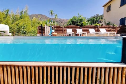 Natural landscape, Pool view, Swimming pool, sunbed